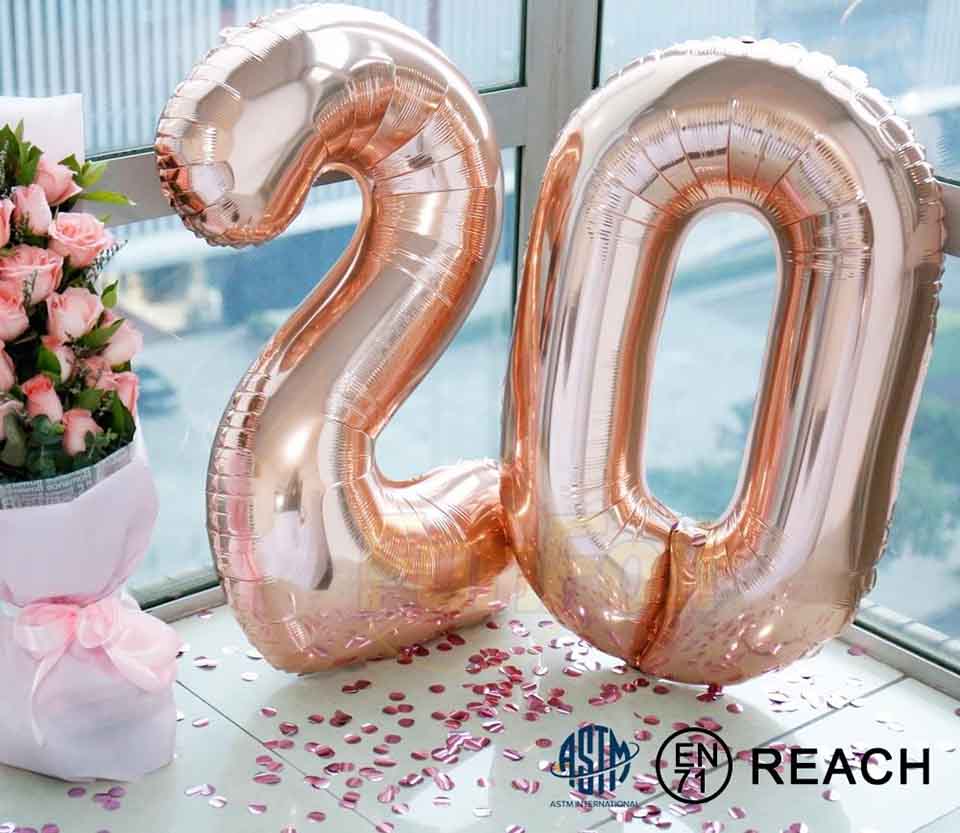 Number party balloons