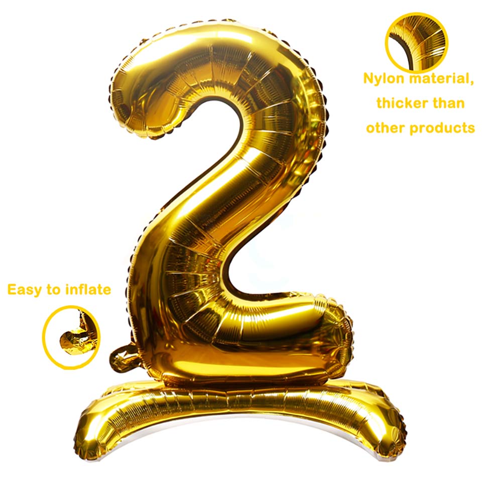 stand up number balloons