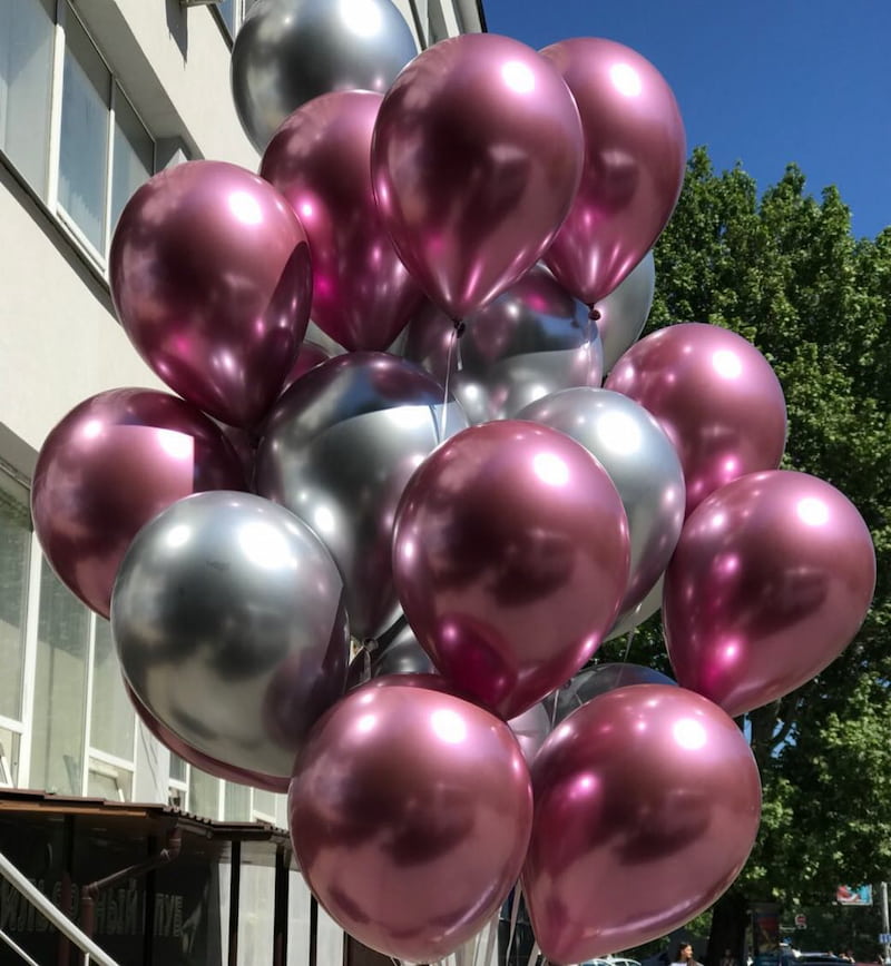 inflated latex balloons air helium