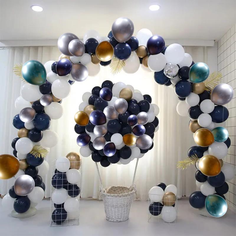party latex balloons decor black