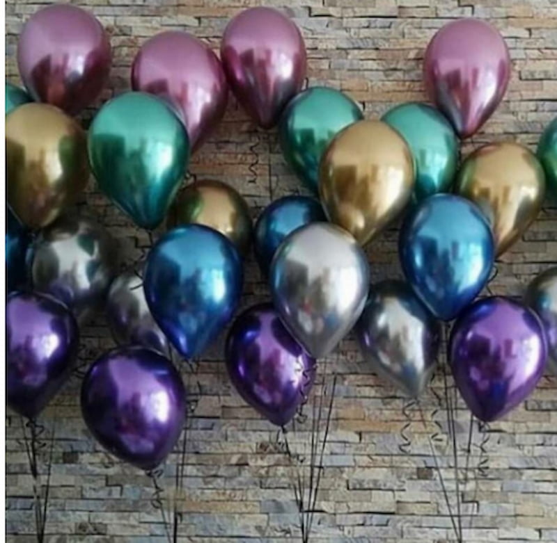 multi coloured party latex balloons