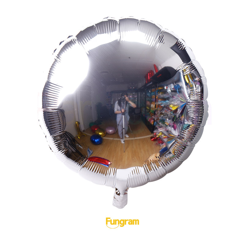 silver round foil balloon service