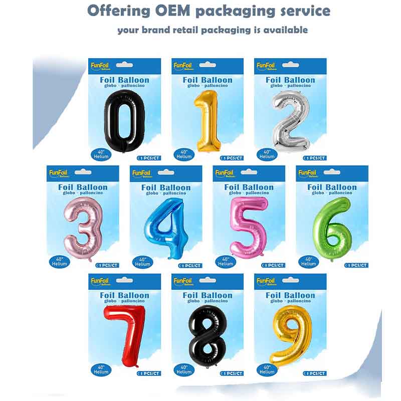 numbers aluminium balloon makers