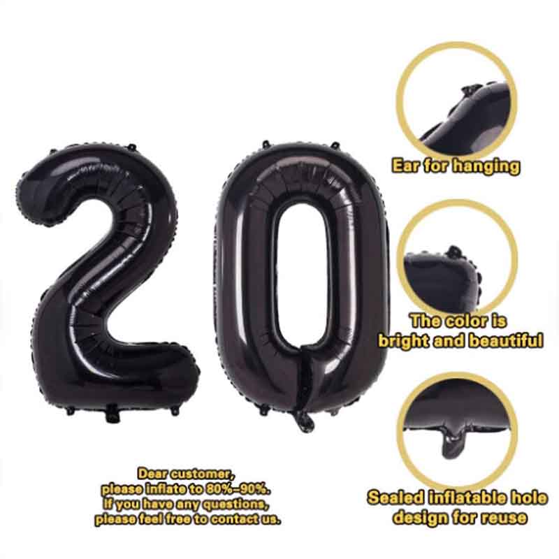 number aluminium balloon bulk