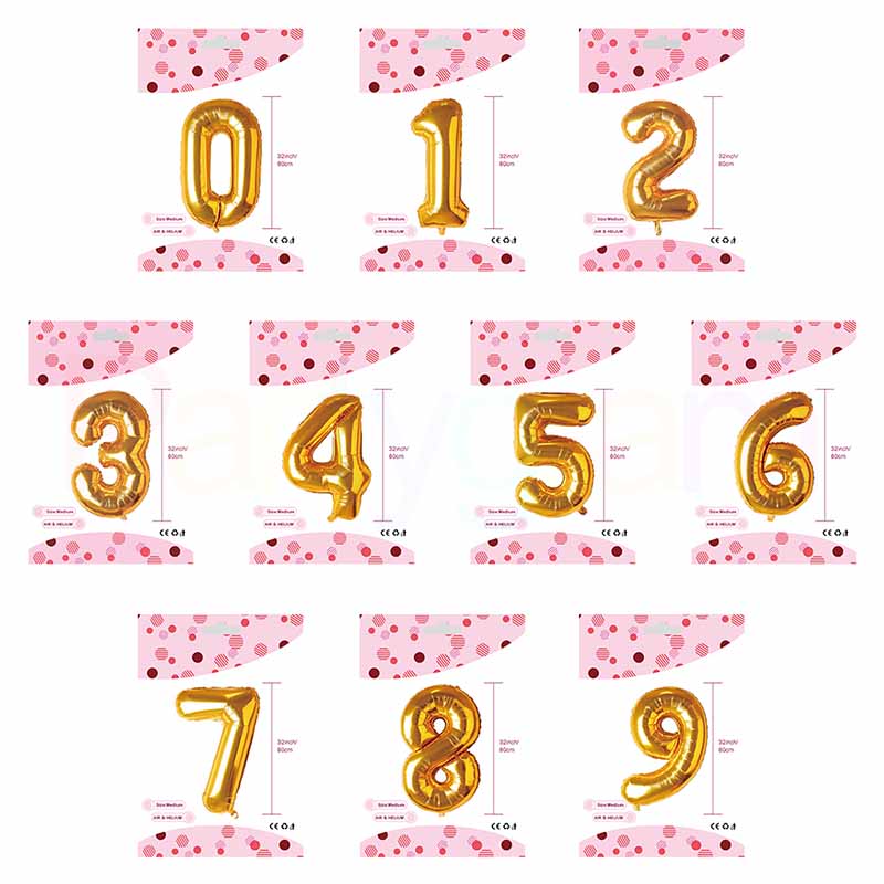 aluminium numbers balloons makers
