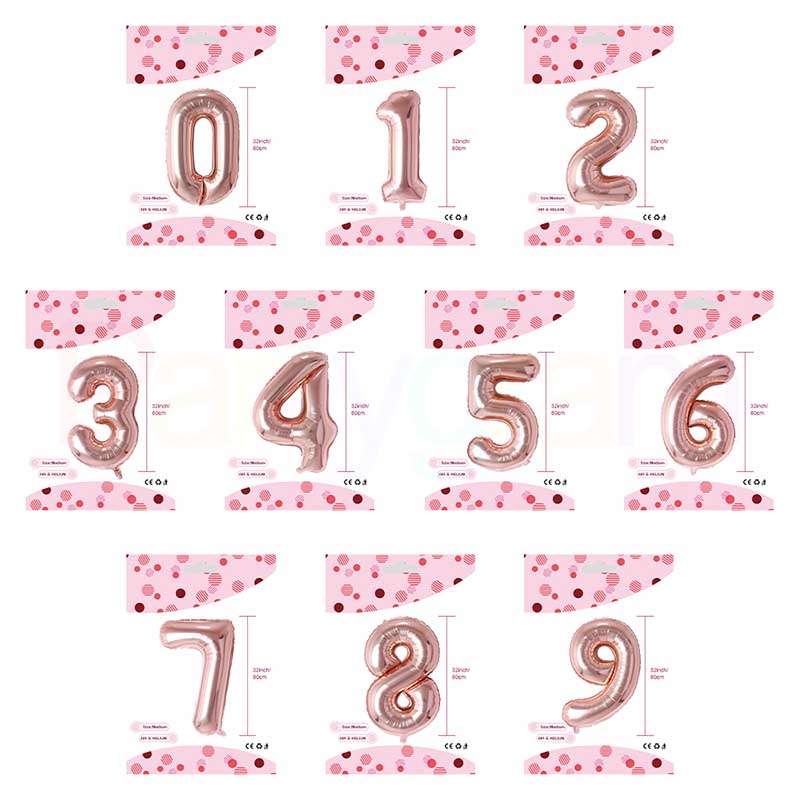 aluminium number balloon suppliers
