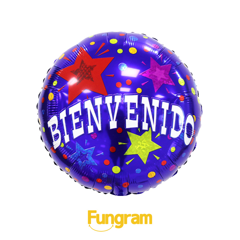 Round BIENVENIDO Foil Balloon