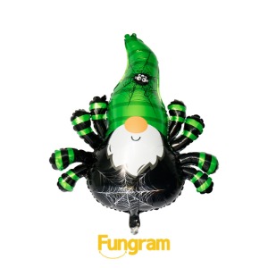 Green Halloween Spider Elf Balloon
