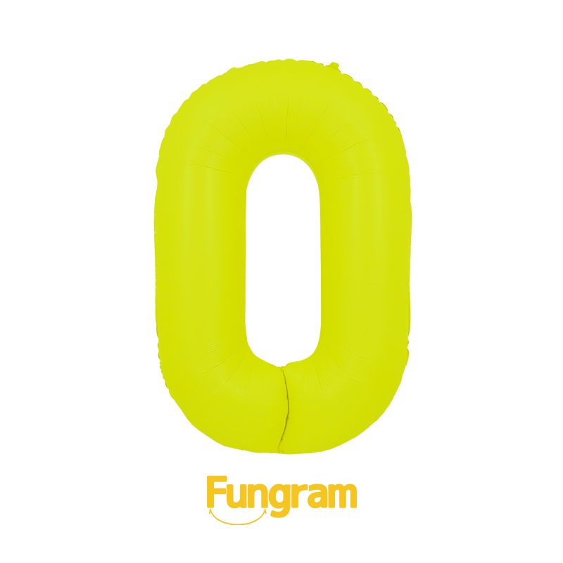 neon number balloon