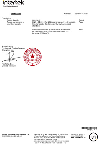 EN71-12 Certificate